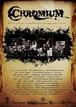 SA metal band Chromium to tour UK in May