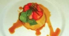 Crème caramel with Lime, Mint and Strawberry Recipe
