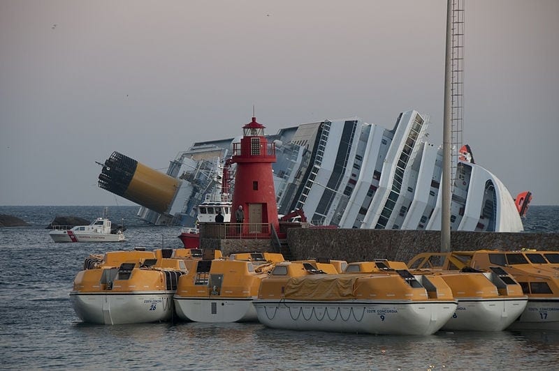 Cruise ship sayings inspired by the Costa Concordia