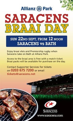 Braai your boerewors before Bath time.