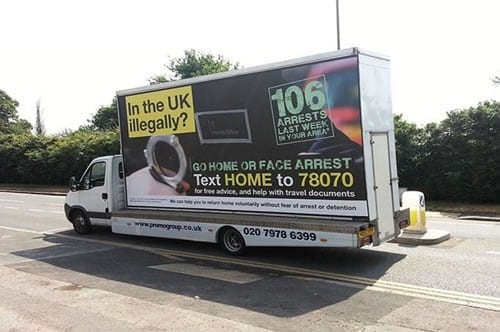 Go home immigrant posters banned in UK