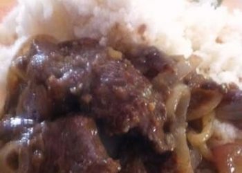 Fried Beef Ox Liver with Onions