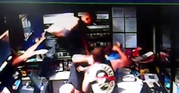 CCTV of Bikers attacking petrol attendant