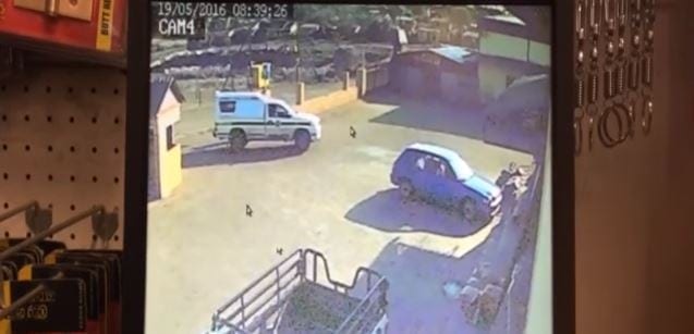 CCTV shows South African police help with Car Hijacking