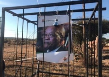 Monument with 783 nuts for Zuma