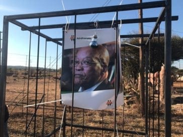 Monument with 783 nuts for Zuma