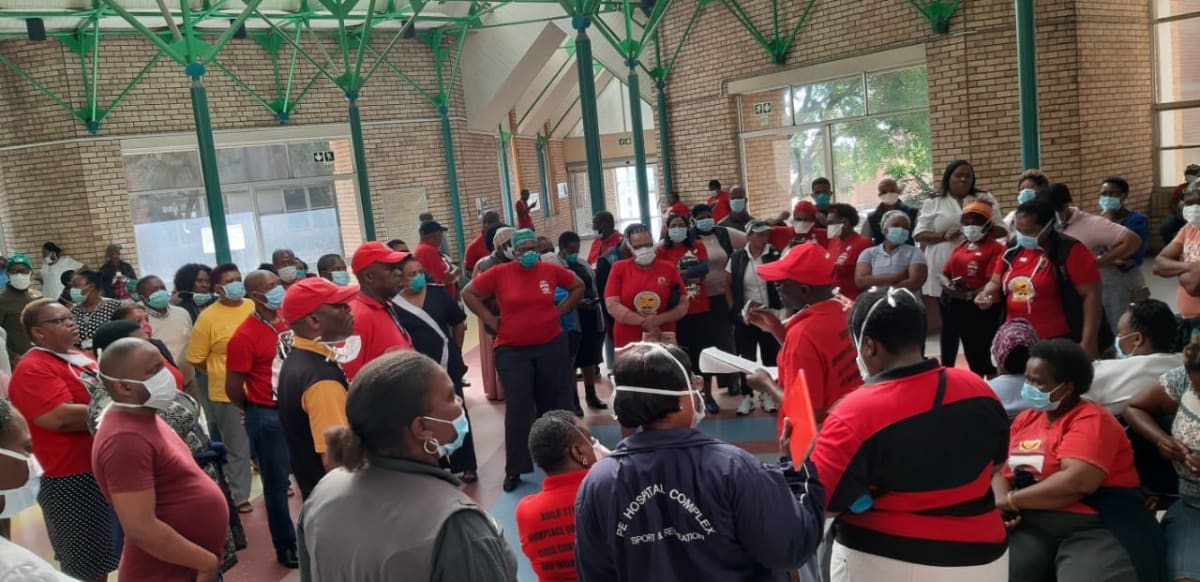 Hospital staff demand protective gear and danger pay