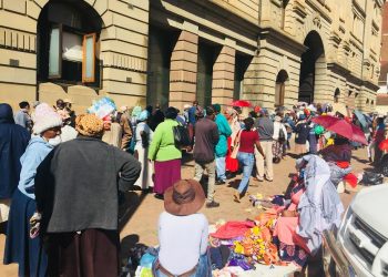 SASSA pensioners sleep outside post office