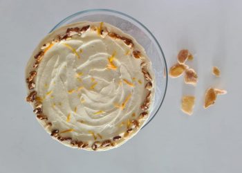 Carrot and Walnut Sponge Cake with Zesty Cream Cheese Frosting