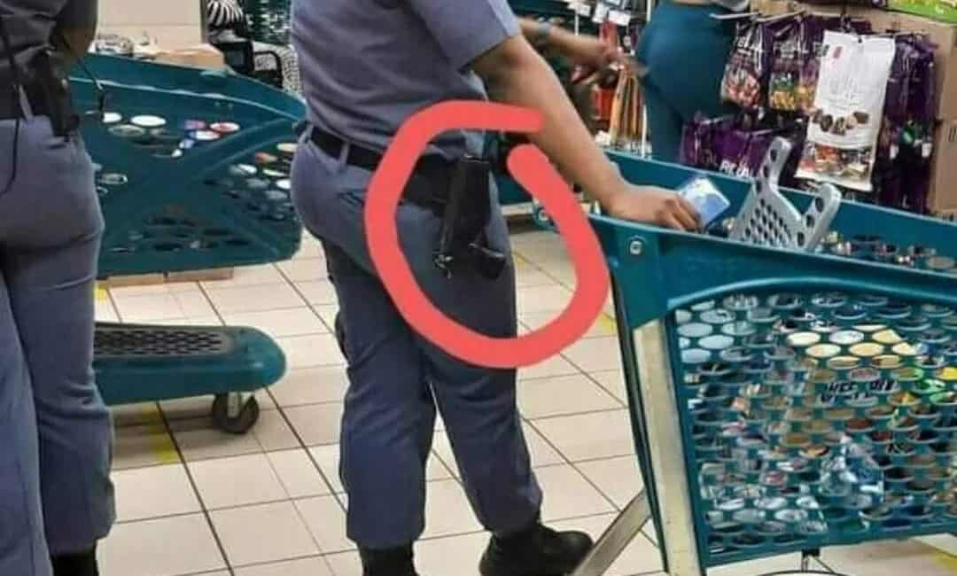 Not in the line of duty, but definitely in the line at Checkers
