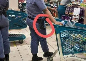 Not in the line of duty, but definitely in the line at Checkers