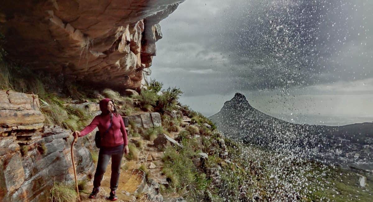 Table Mountain waterfalls in full flow after days of rainfall